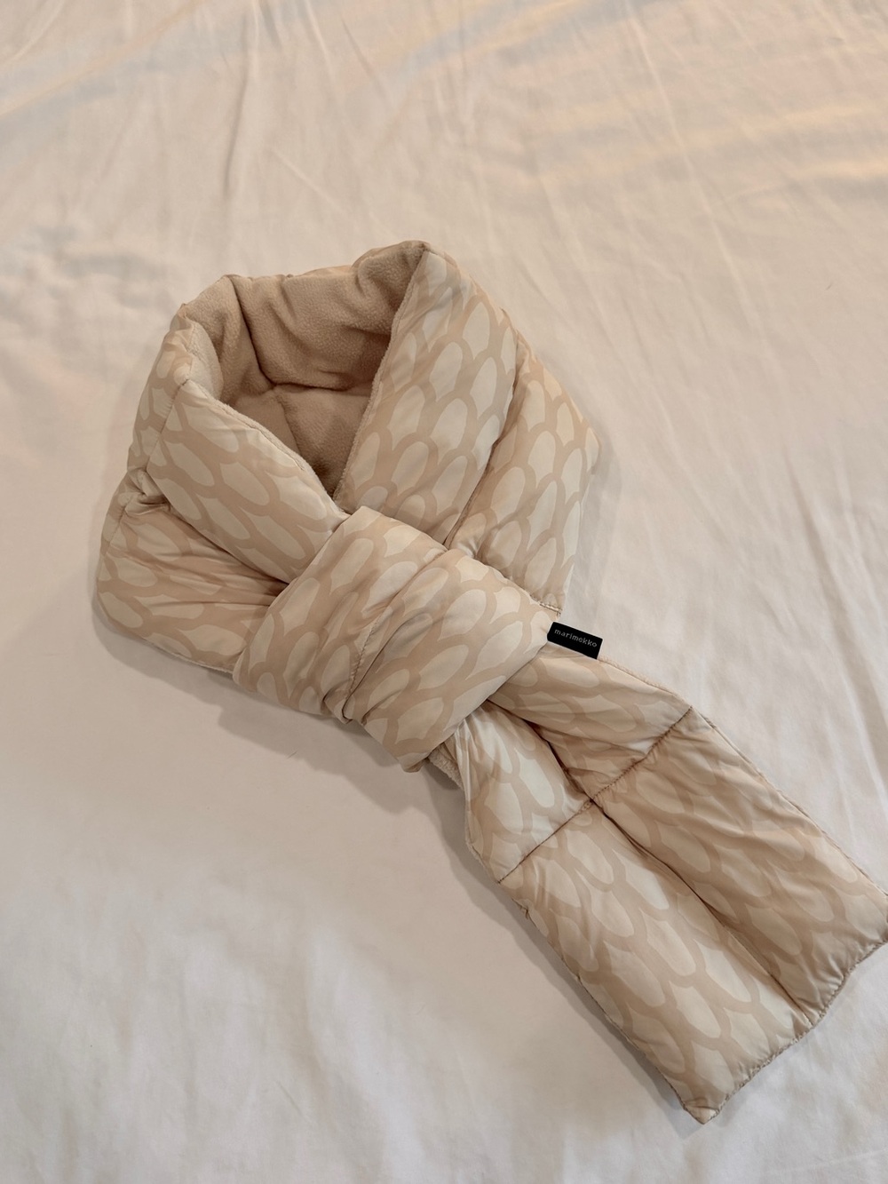 Marimekko for Uniqlo Beige Quilted padded Scarf